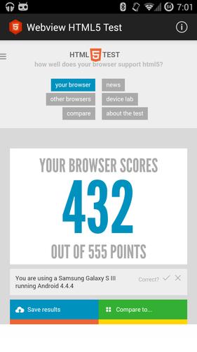 WebView HTML5 Test
