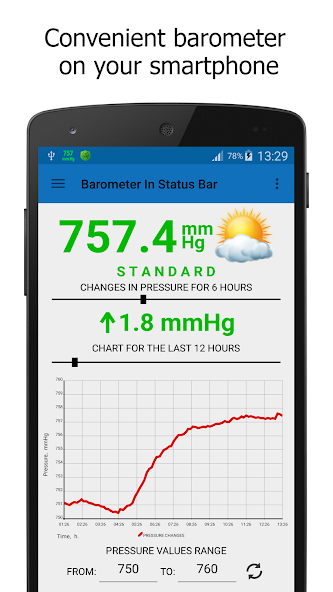 Barometer In Status Bar Lite