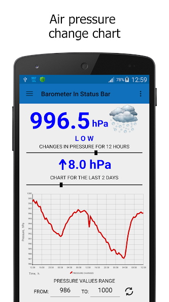 Barometer In Status Bar Lite