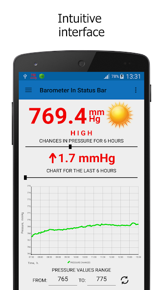 Barometer In Status Bar Lite