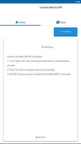 Convert Word to PDF