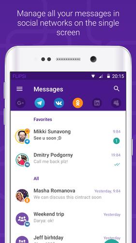 SMS + Yahoo + VK + Messenger