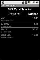 Gift Card Tracker