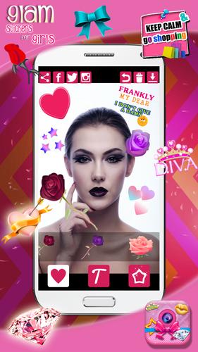 Glam Photo Stickers for Girls