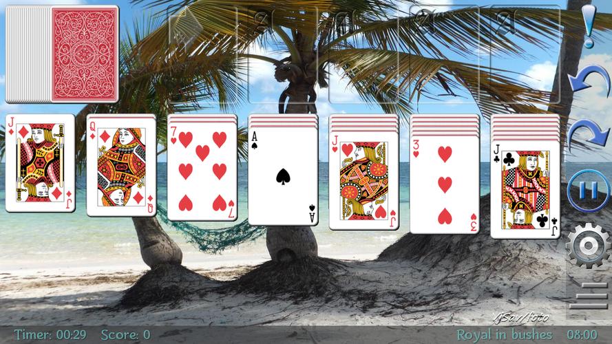 Solitaire Royale Beach, tablet version