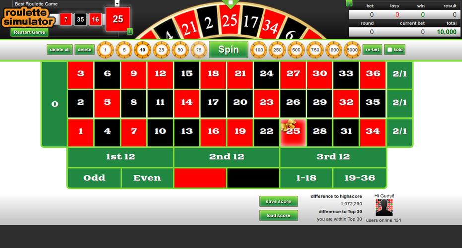 Roulette Simulator Game