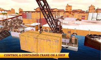 Heavy Crane Cargo Ship Sim 3D