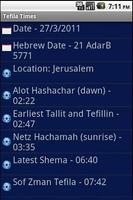 Tefila Times + Widget