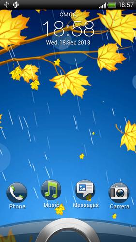 Gold Maple Leaf Live Wallpaper