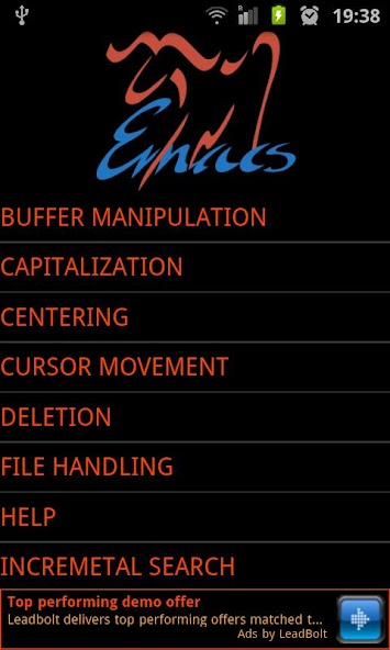 Emacs Quick Reference