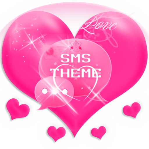 Pink Love Theme GO SMS Pro