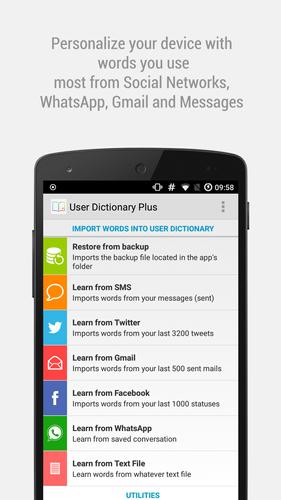 User Dictionary Plus (Free)