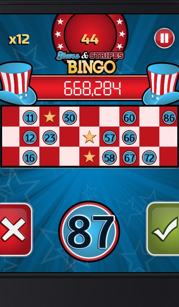 Stars and Stripes Bingo