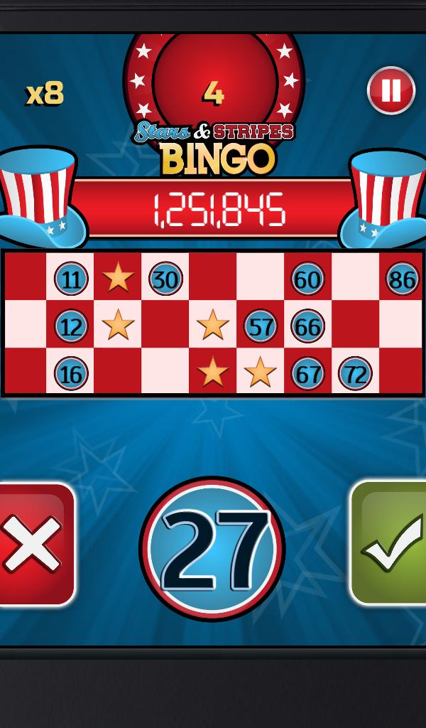 Stars and Stripes Bingo