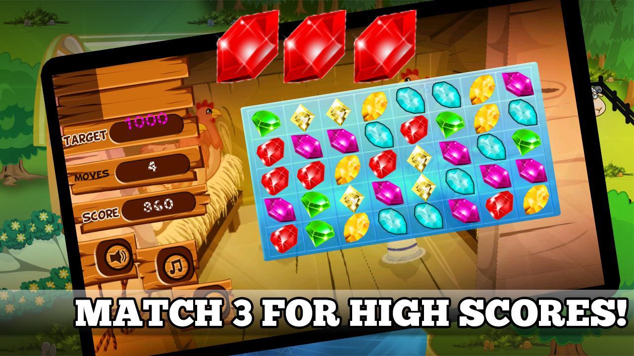 Farmyard Gems Blast Match 3