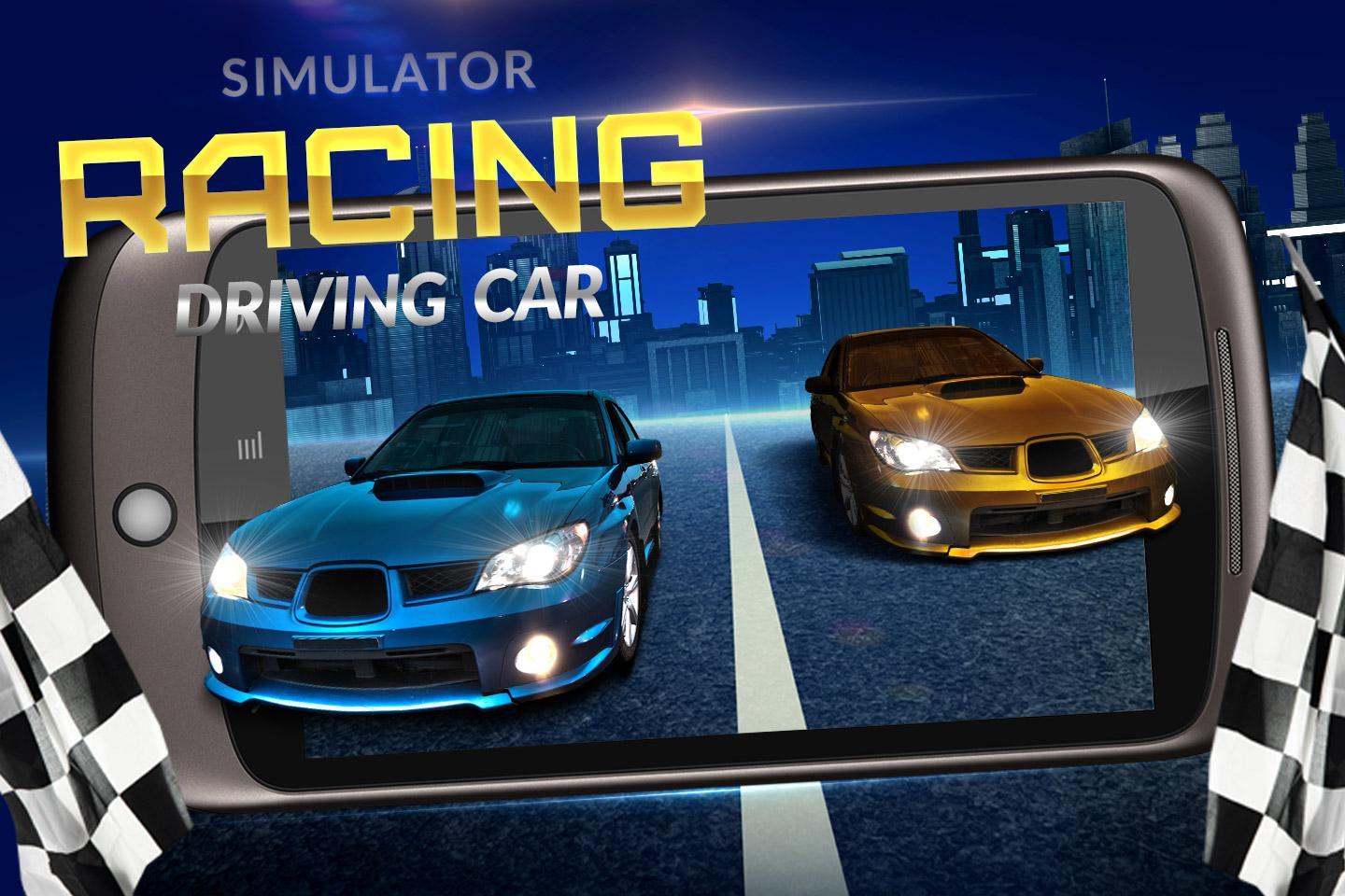 Racing driving car