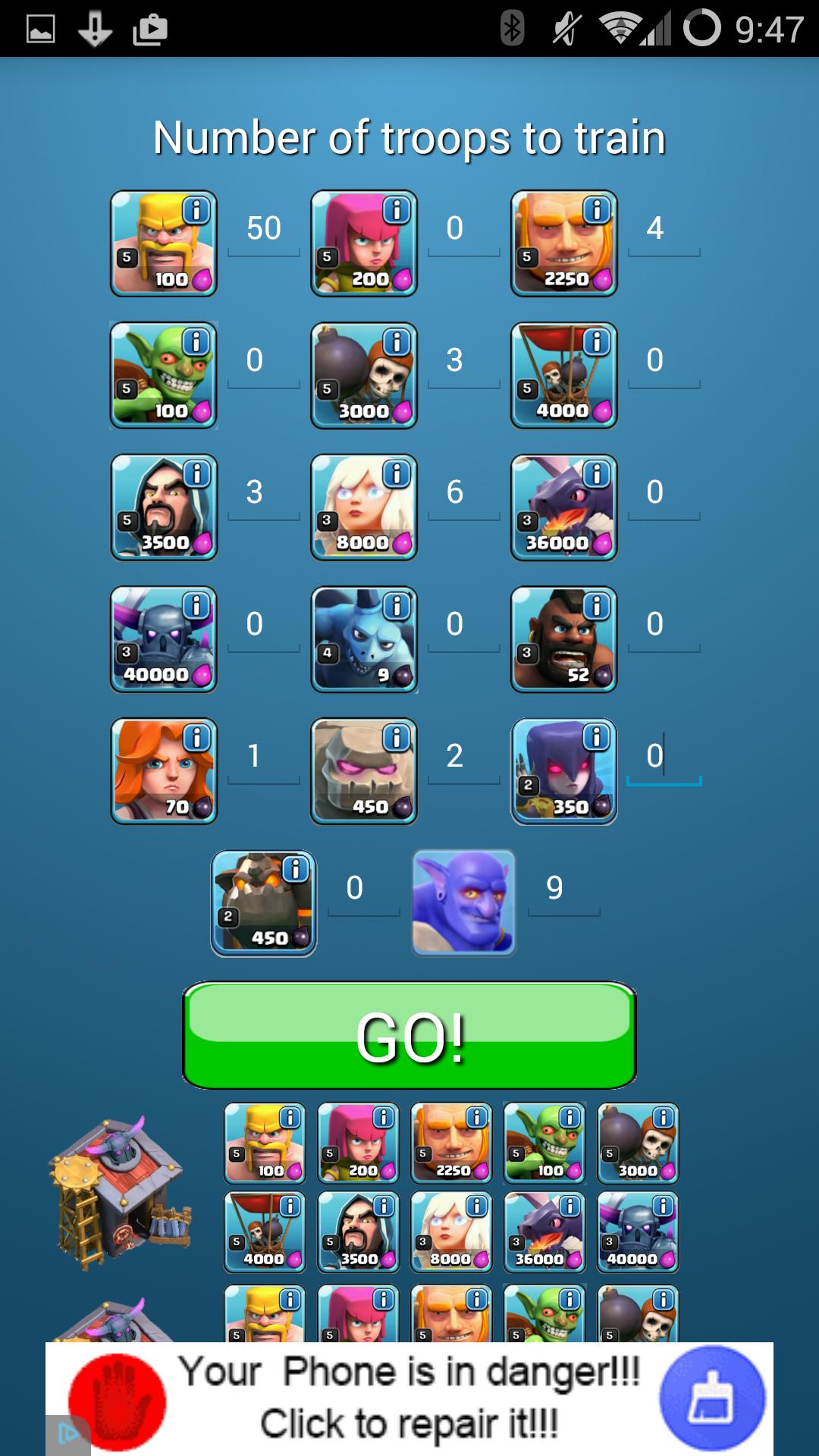 Clash Army Planner