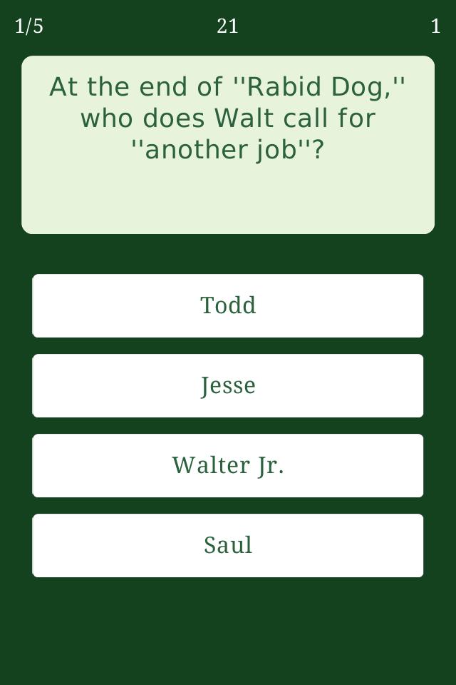 Trivia for Breaking Bad