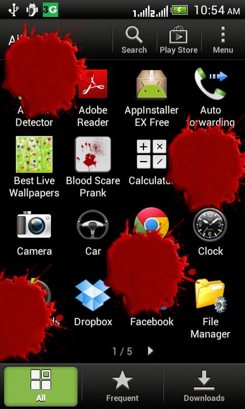 Blood on phone