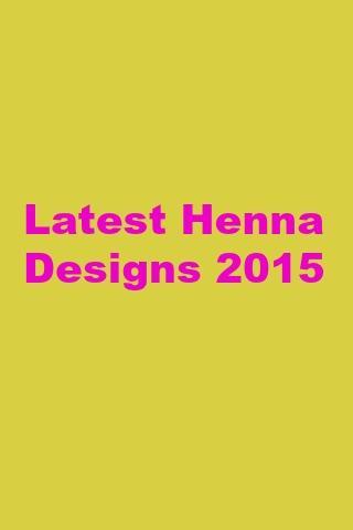 Henna Designs 2015