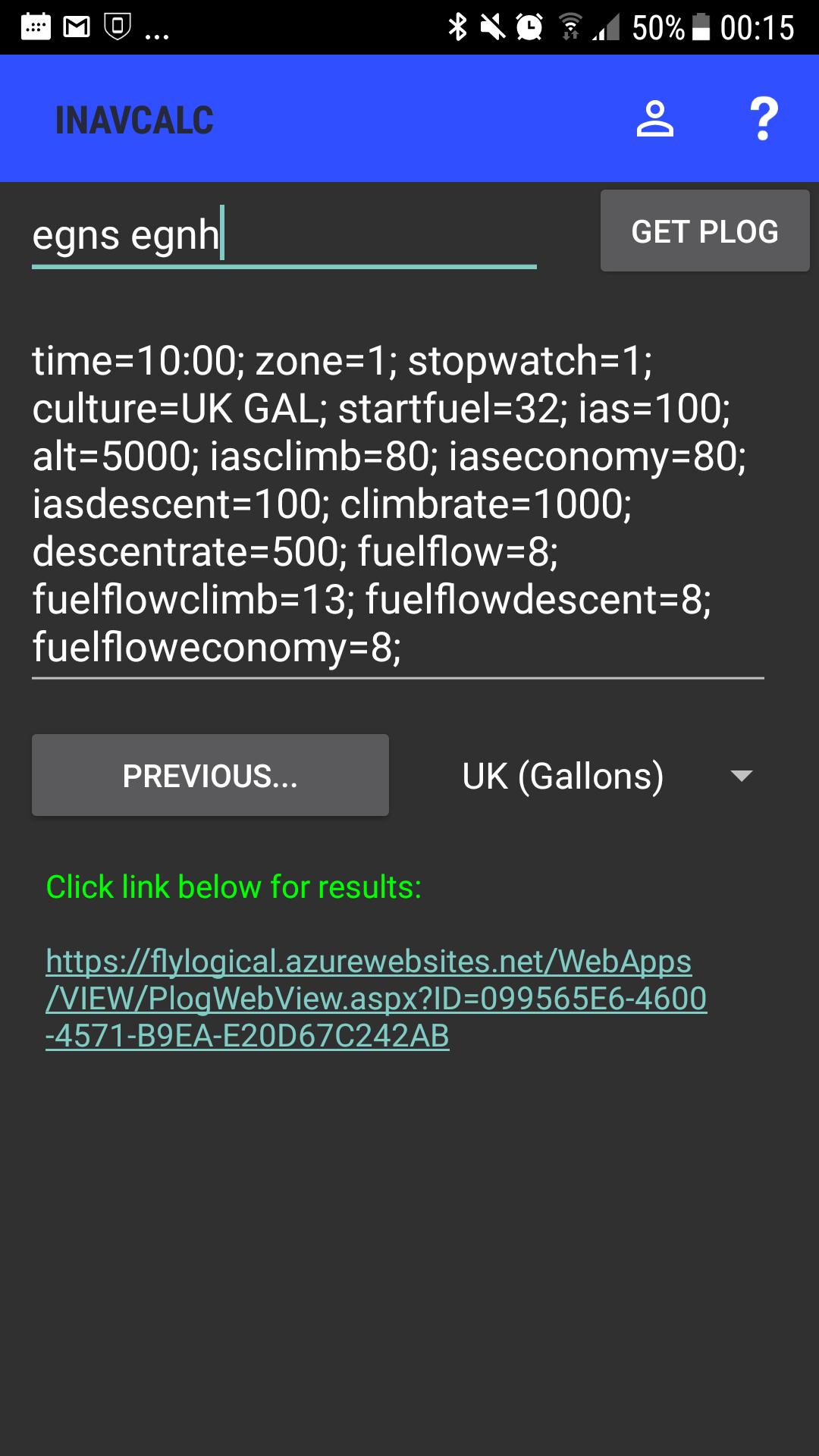 iNavCalc VFR route planner