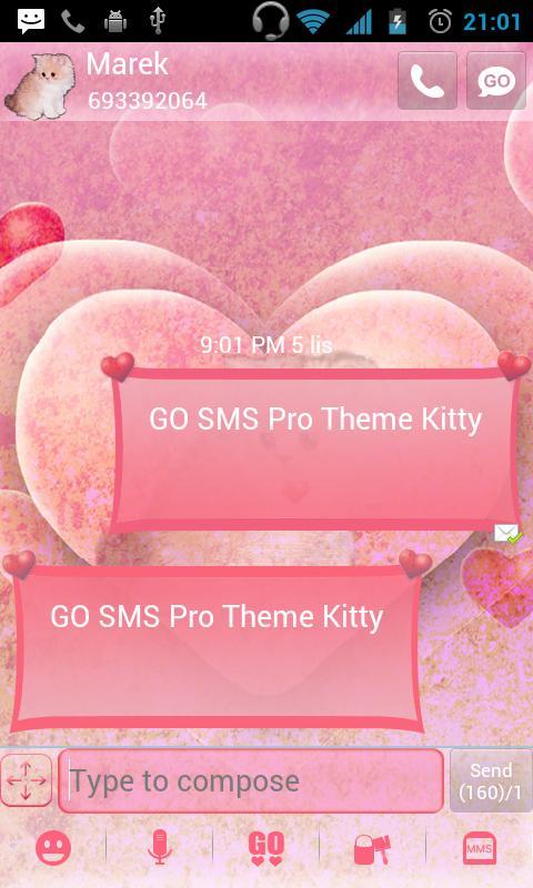 Theme Kitty for GO SMS Pro