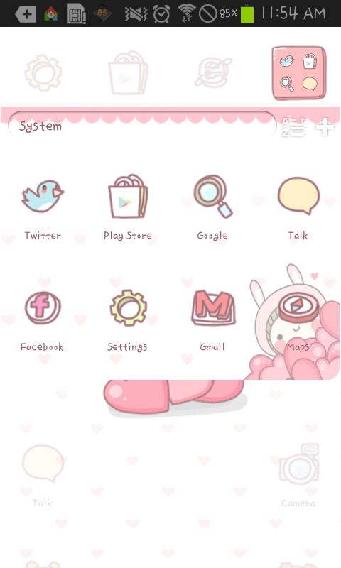 BeBe Heart go launcher theme