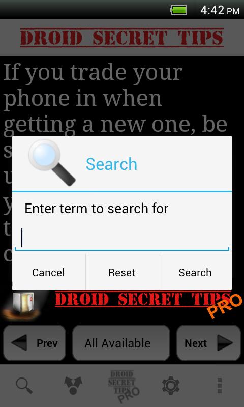 Droid Secret Tips