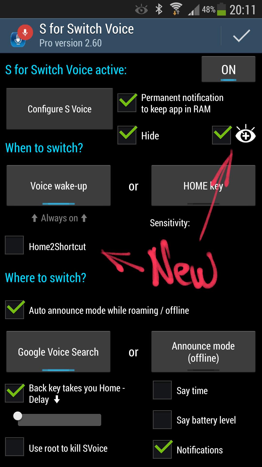 S for Switch Voice Free