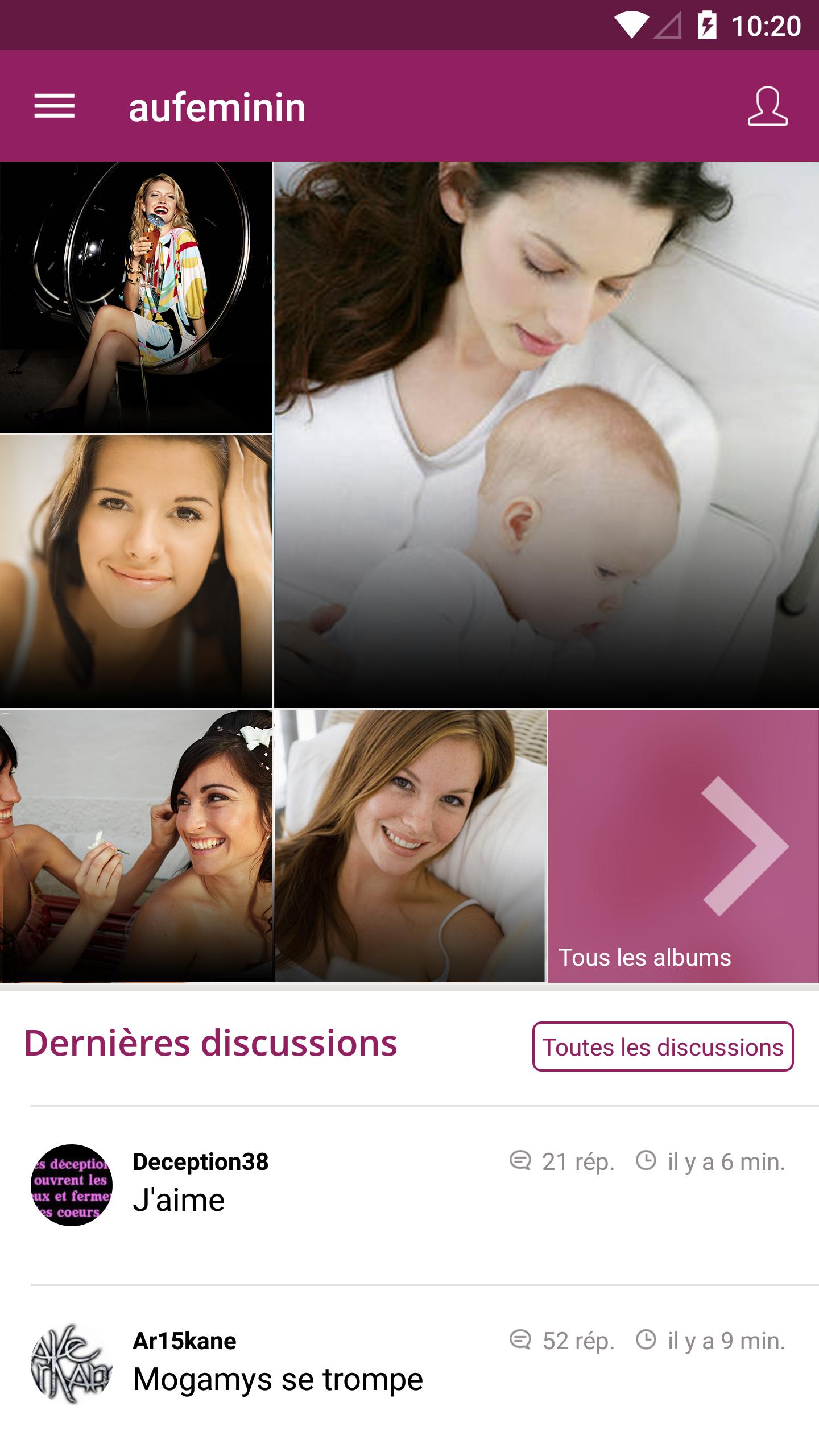 aufeminin : forums et albums