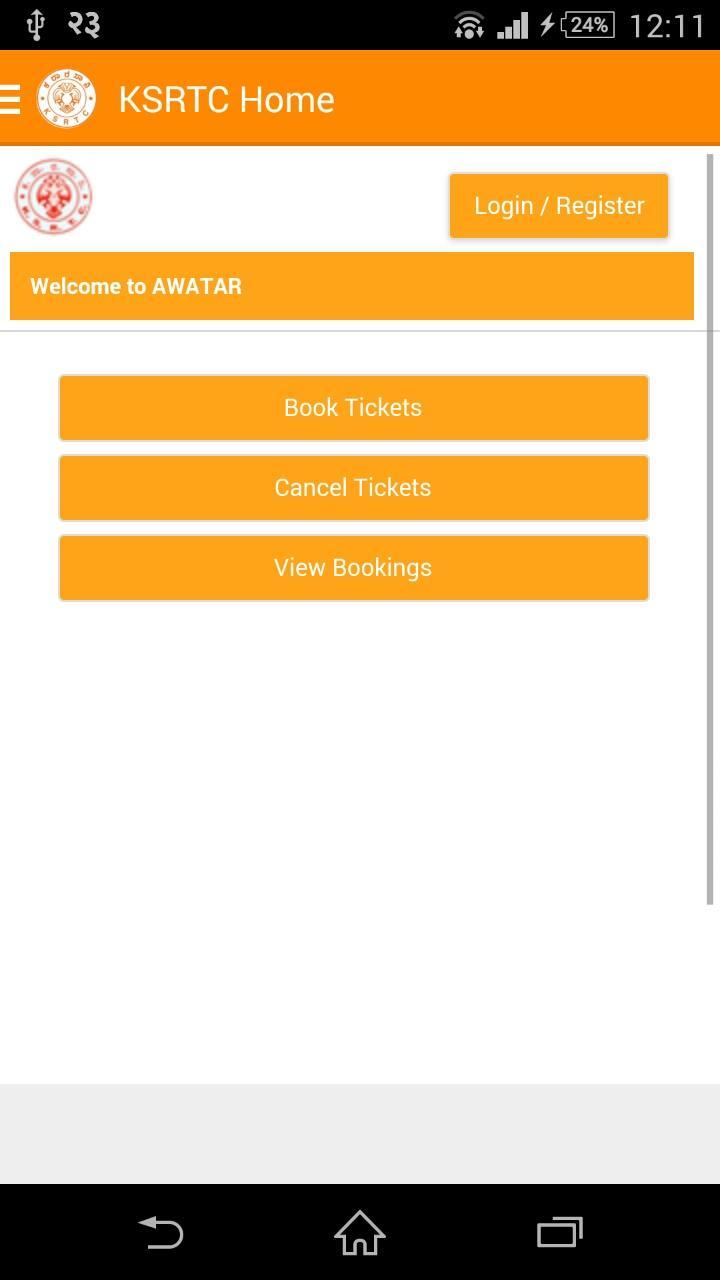 KSRTC Bus Ticket Booking