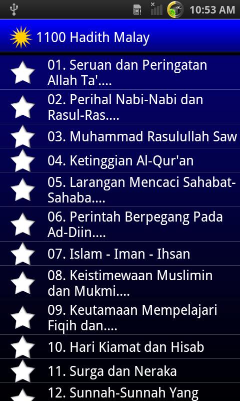 1100 Hadis Terpilih Malay - Hadith Book