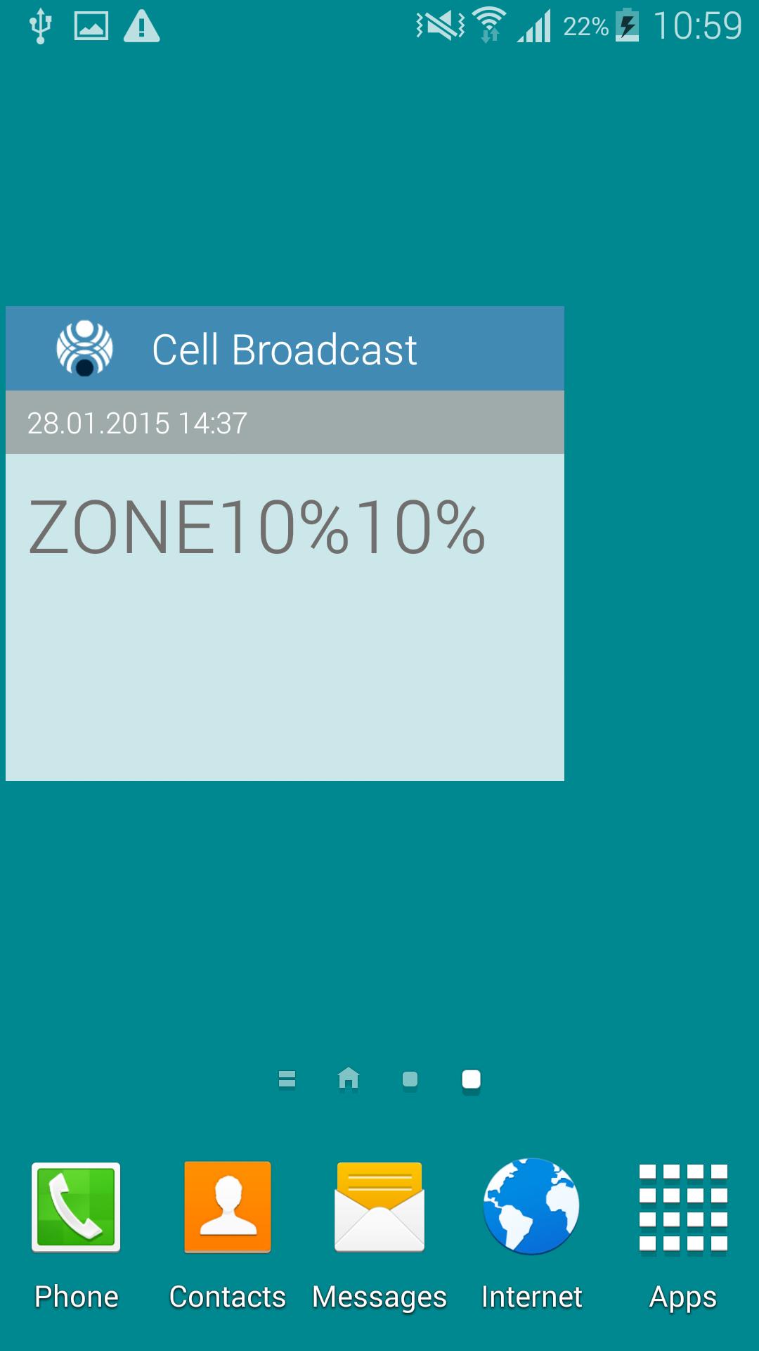 Cell Broadcast Display