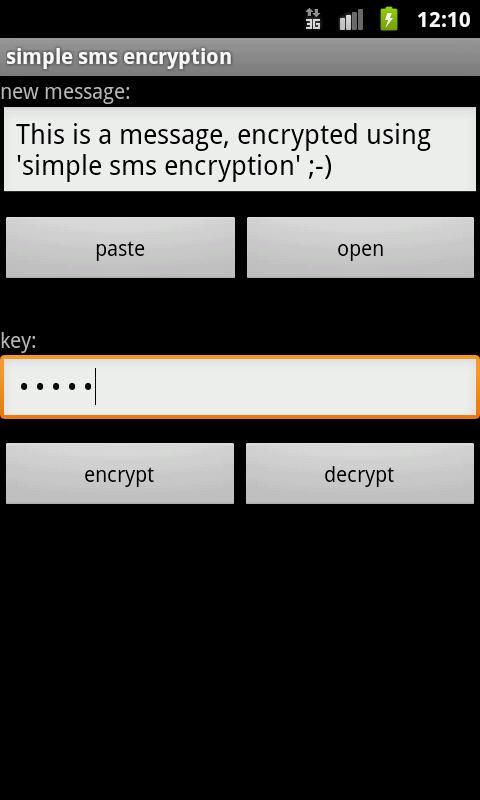 simple sms encryption