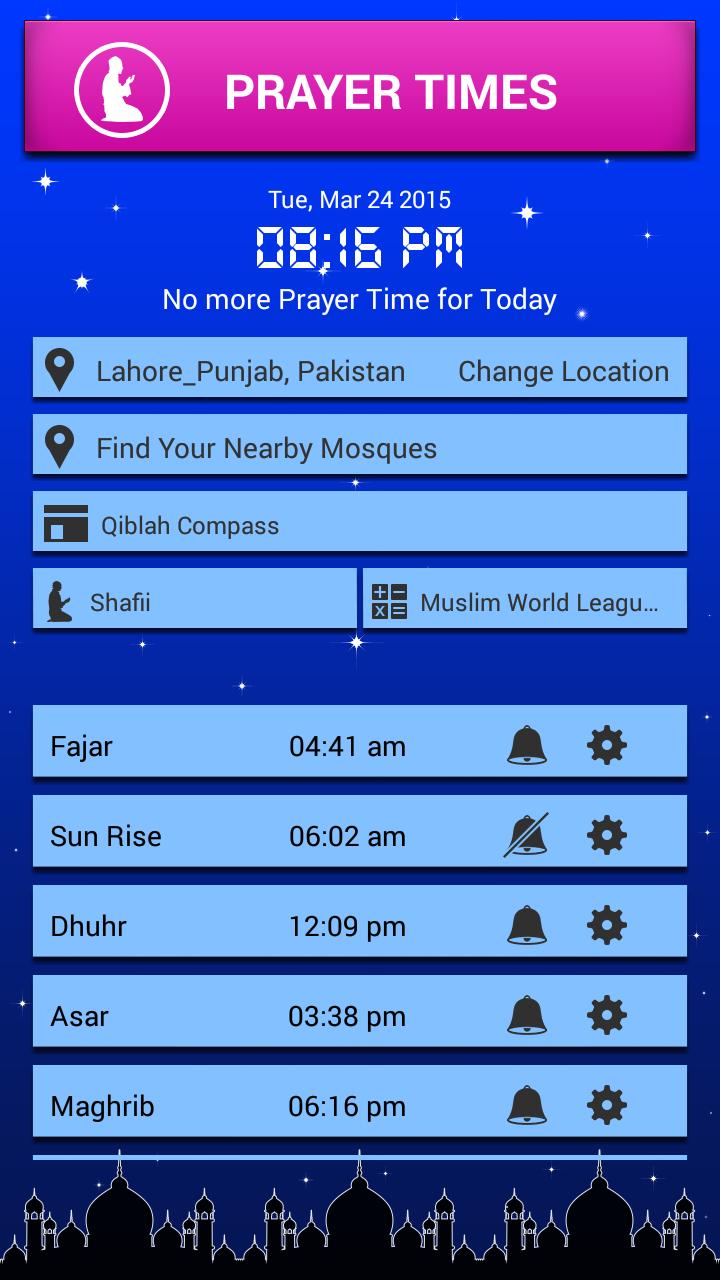 Prayer Times & Qiblah Compass