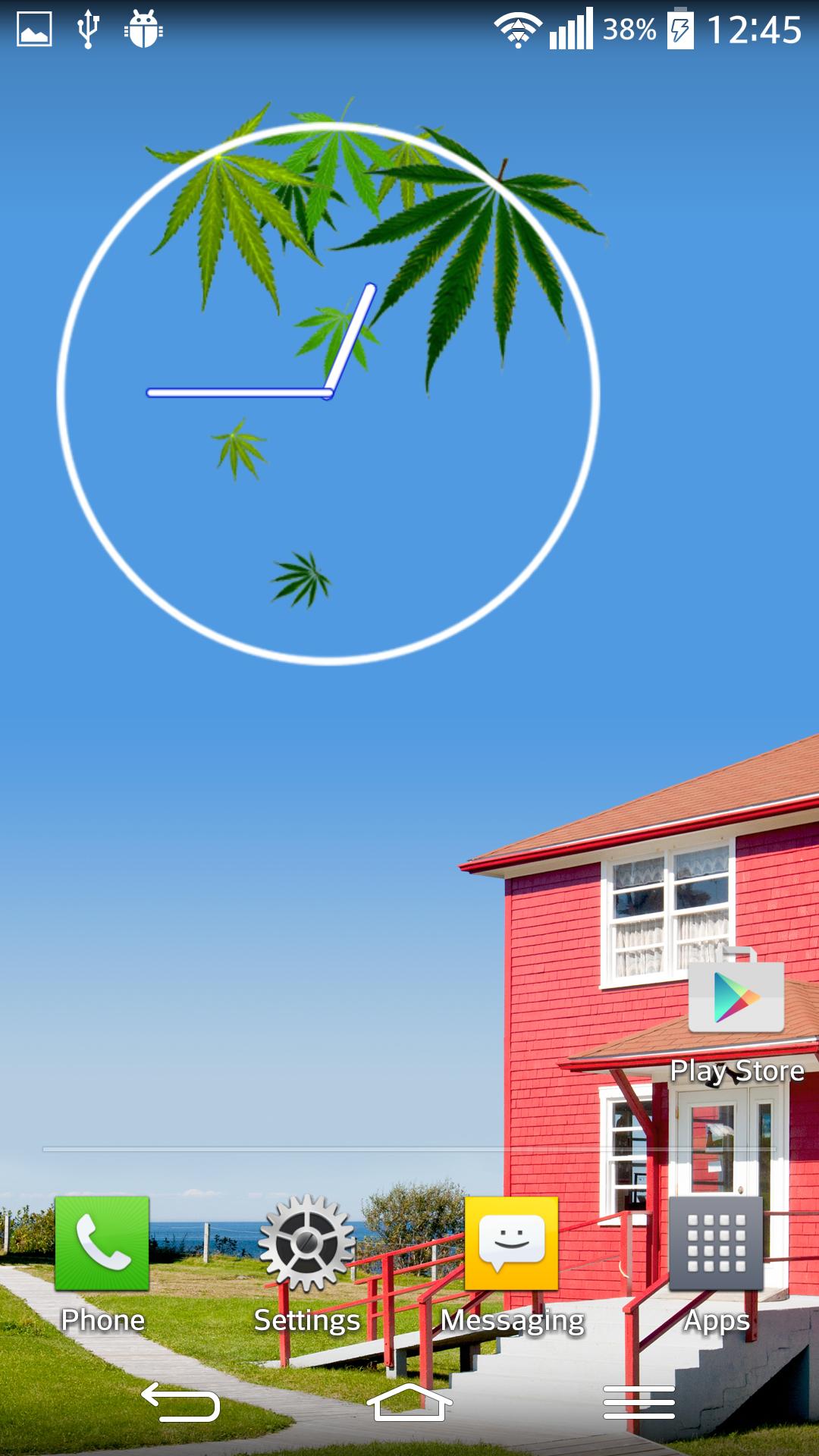 Rasta Weed Clock Widget