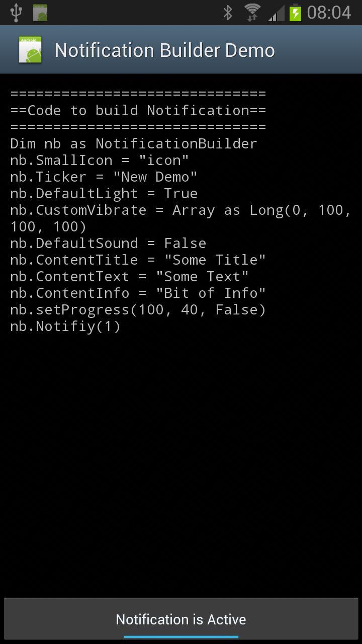 Notification Builder Demo[b4a]