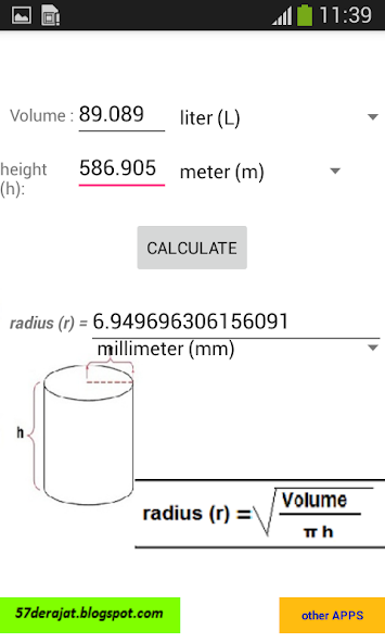 Cylinder Calculator