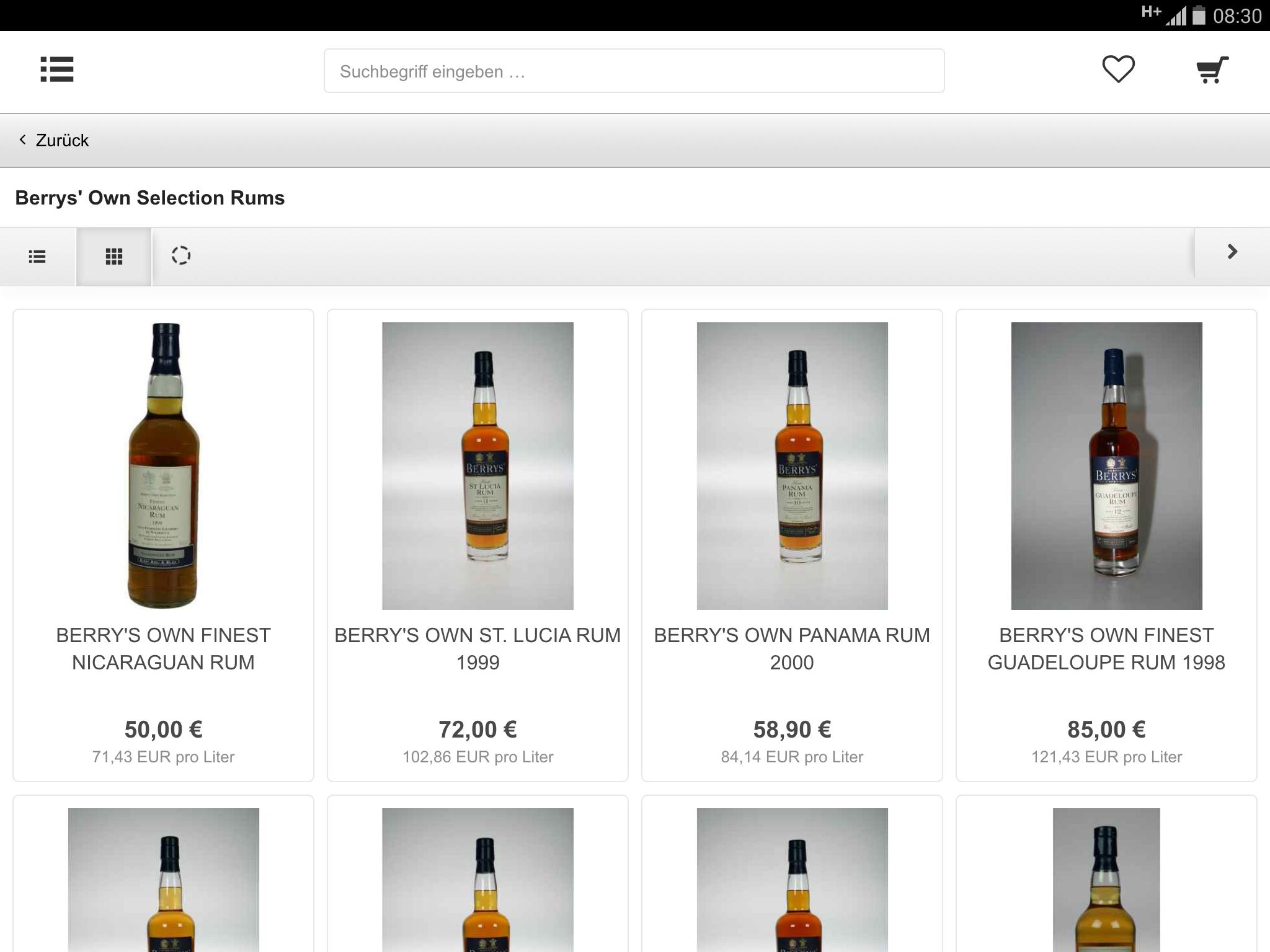 Rum Company Onlineshop