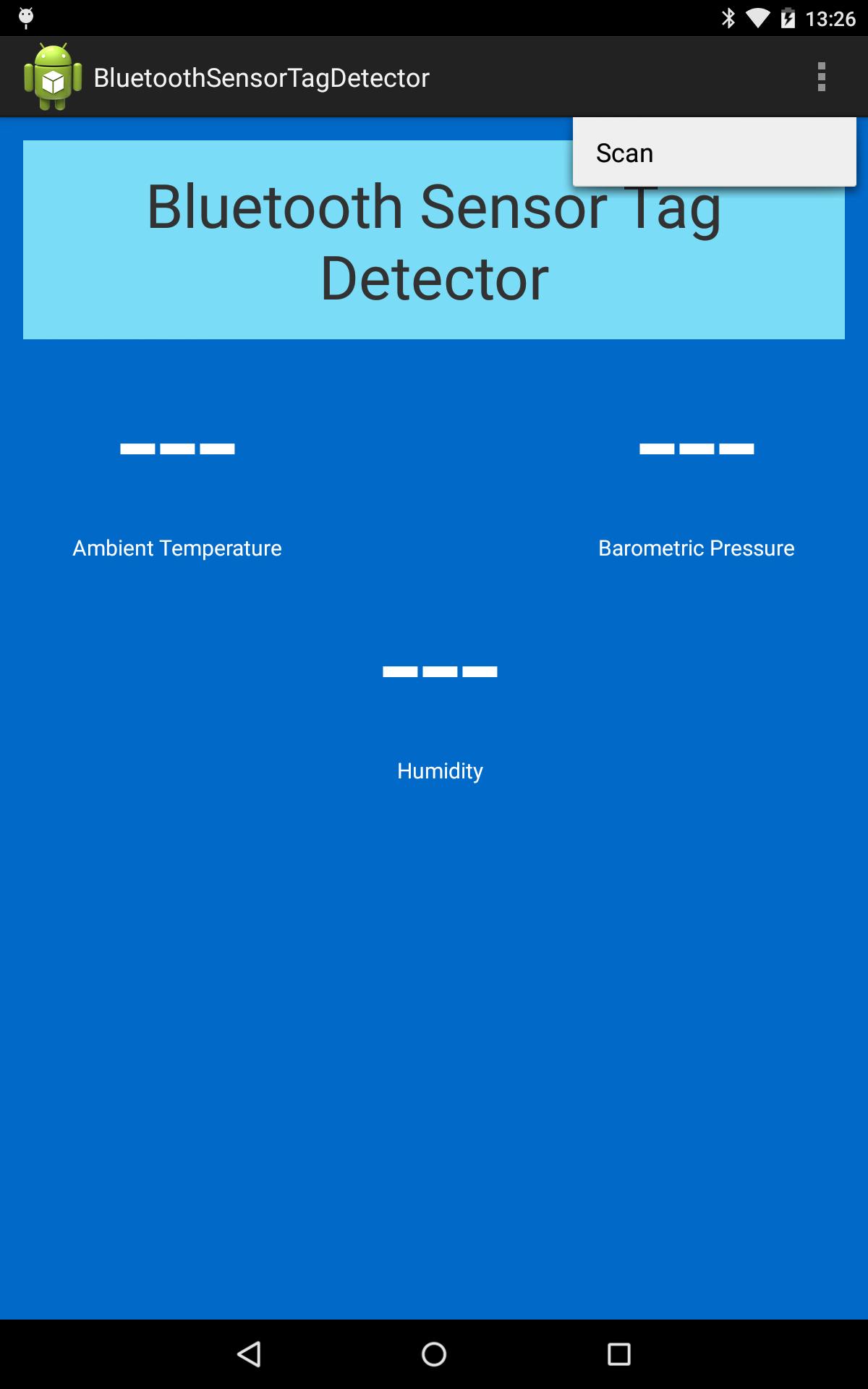 Bluetooth Sensor Tag Detector