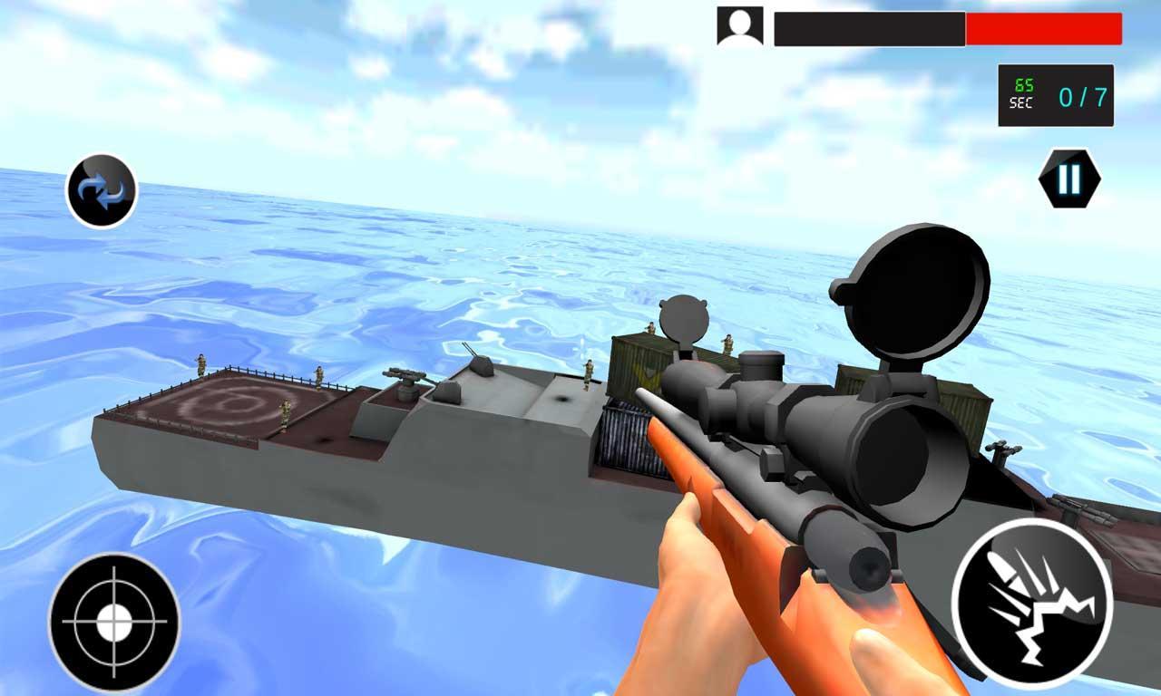 Battleship Sniper Shooting