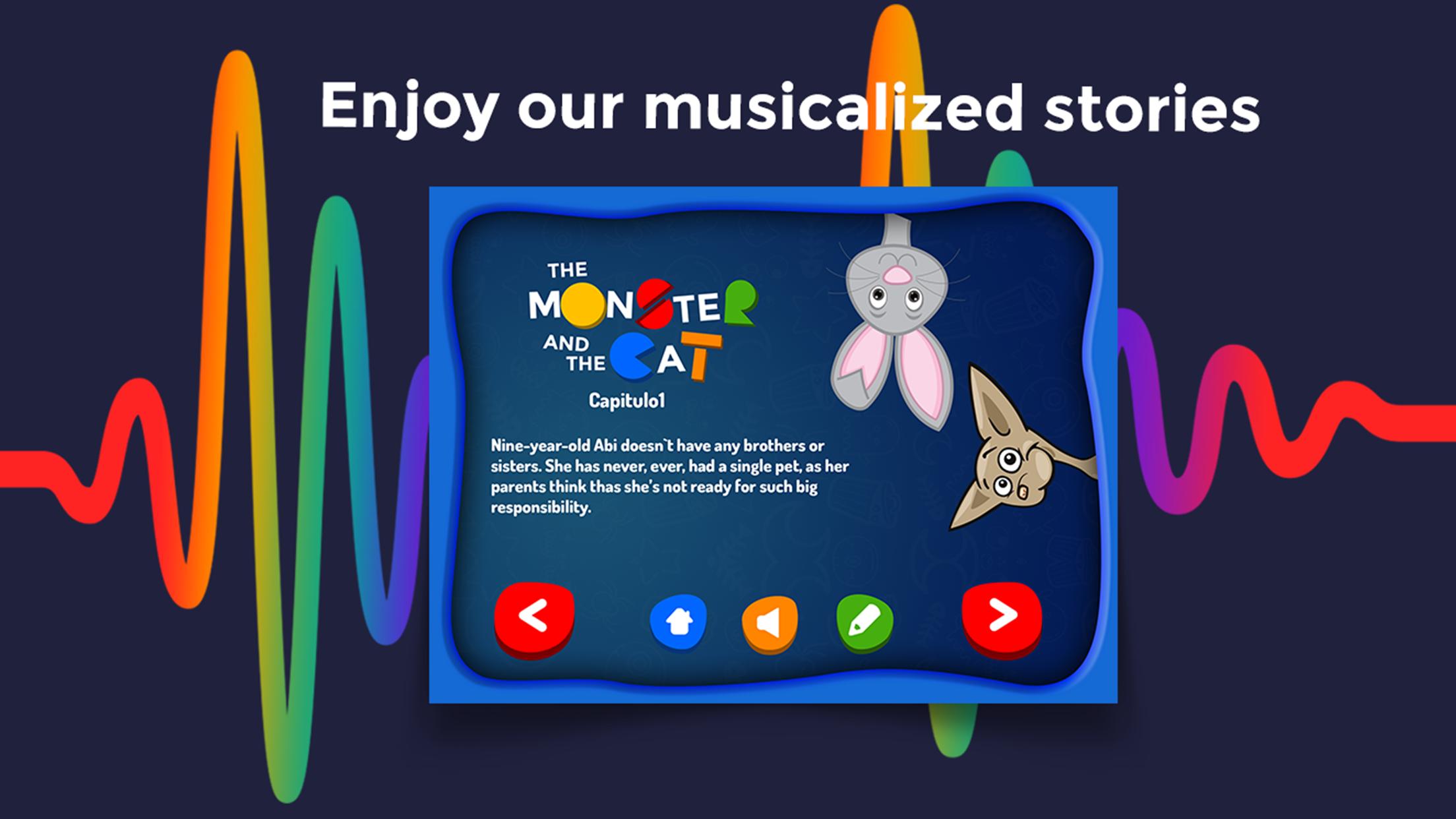 Monster and the Cat - Interactive story for kids