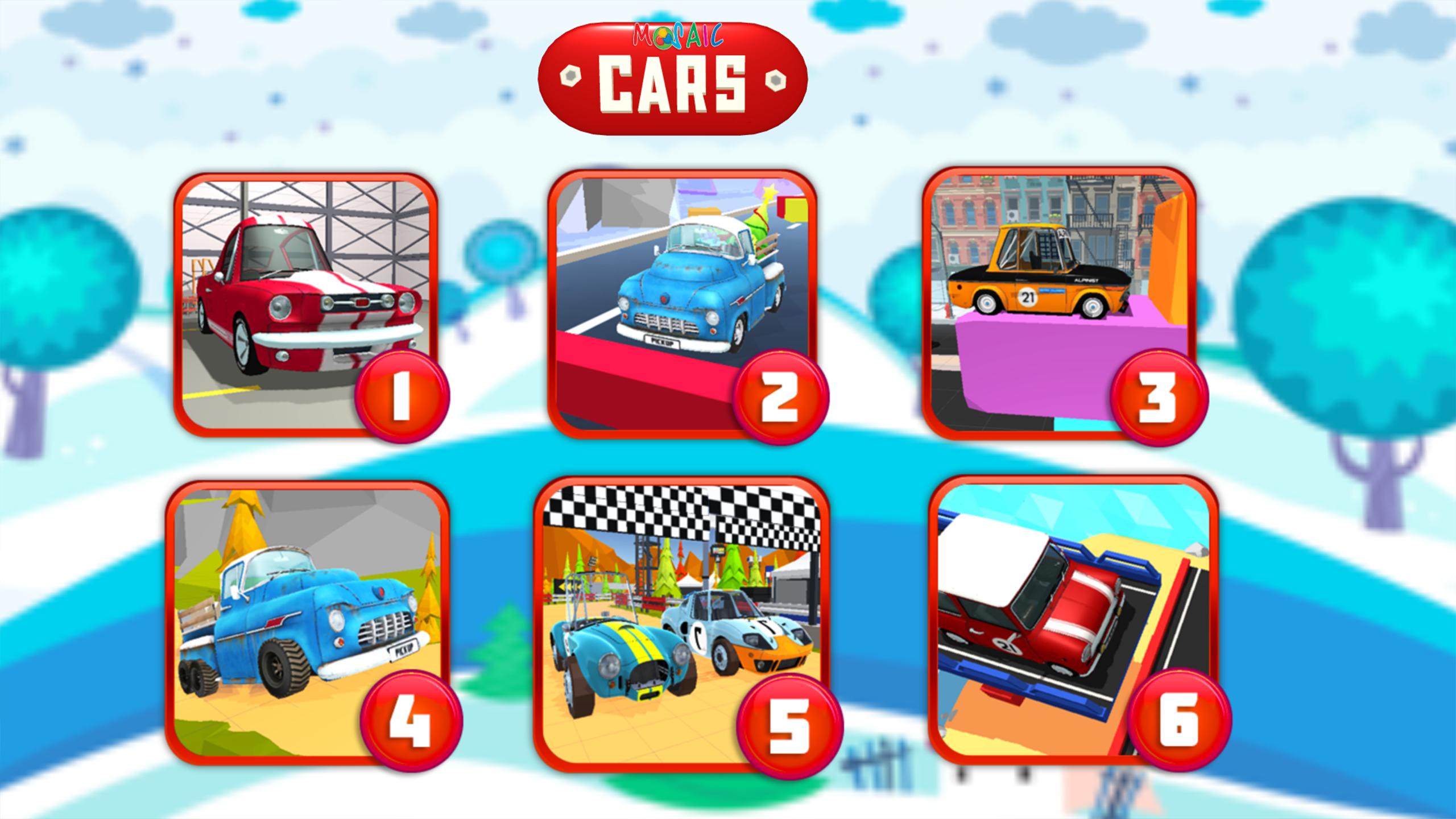 Animated puzzles cars