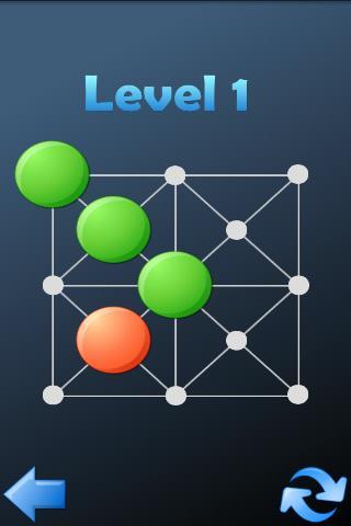 Hopping dots - logic puzzle