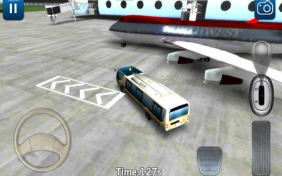 3D airport bus parking