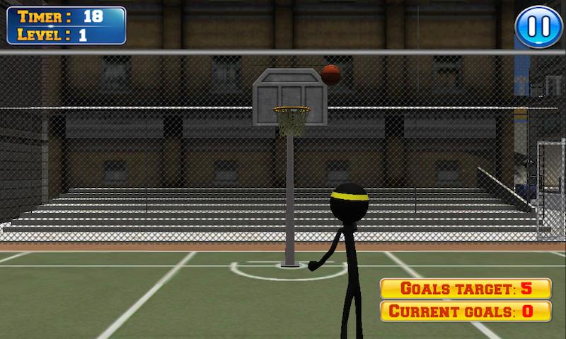 Basketball with Stickman - Real Super Stars Game