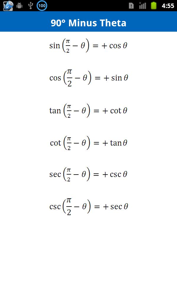 Trigonometry Formulas Free