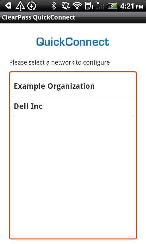 Dell ClearPass QuickConnect