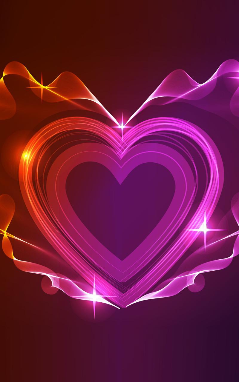 Neon Hearts Live Wallpaper