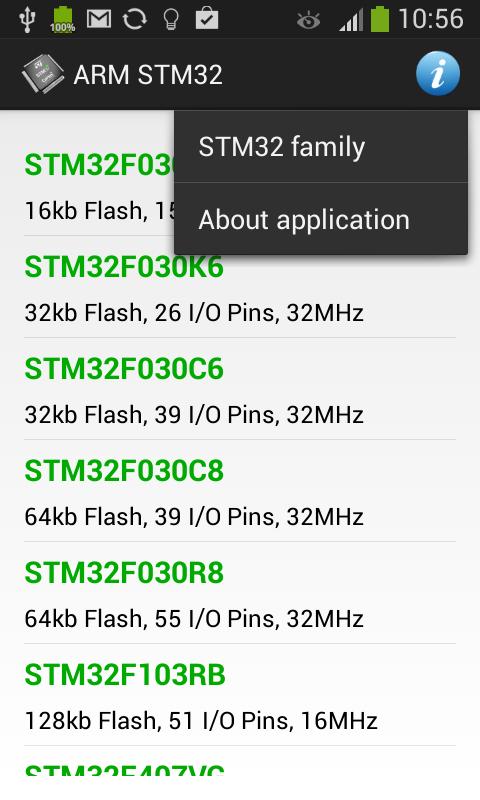 ARM STM32 Database